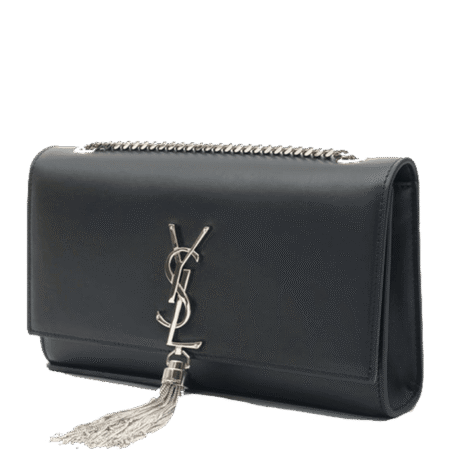 YSL Kate Medium Tassel Bag (Silver)